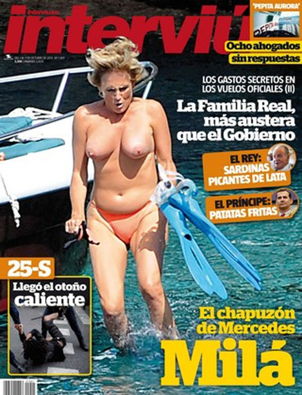 Mercedes Milá, portada de 'Interviú'