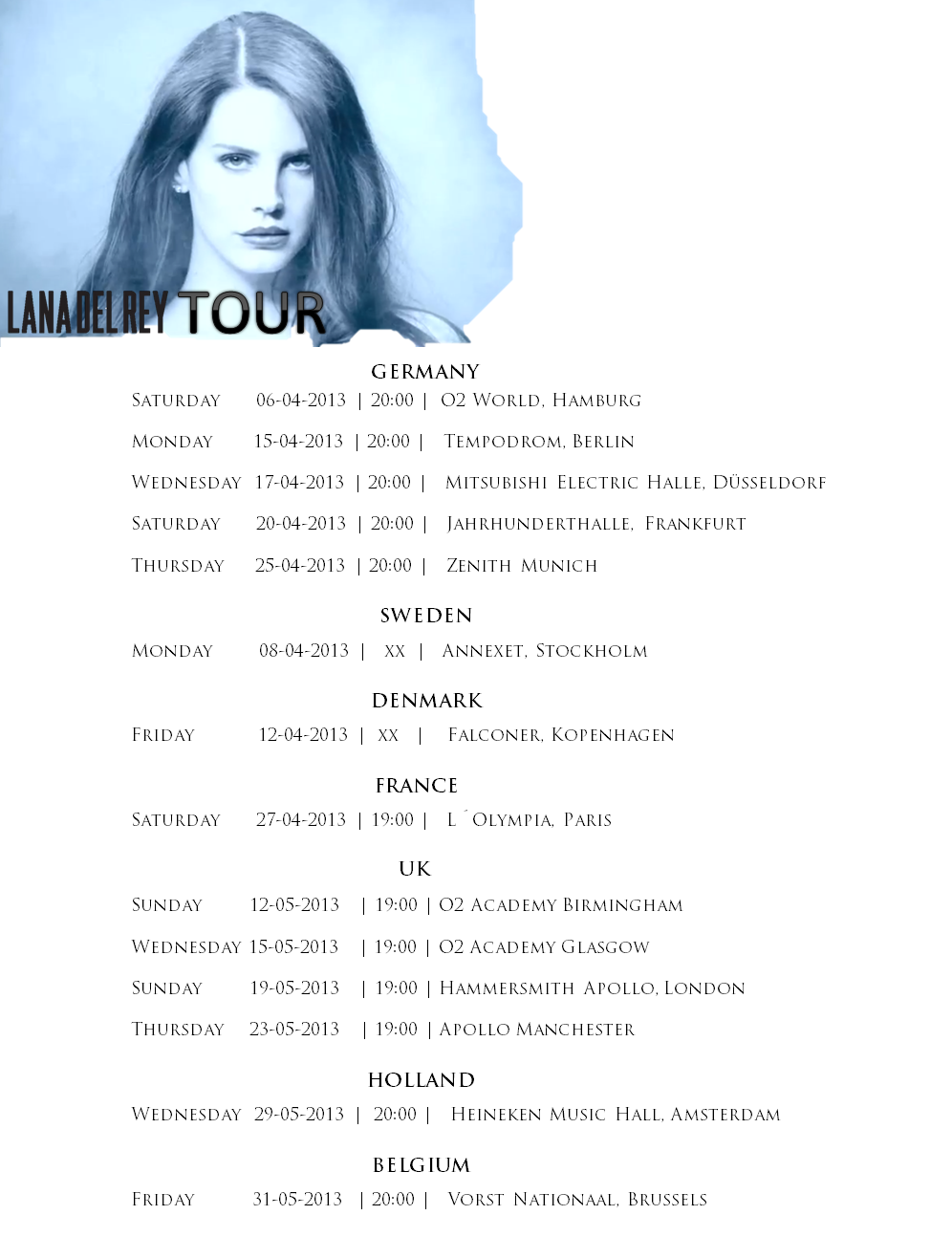 Lana del Rey anuncia sus primeras fechas en directo en Europa CromosomaX