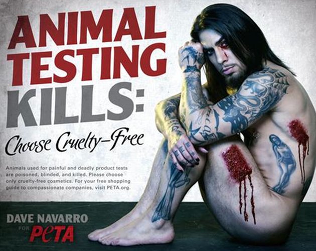 Dave Navarro desnudo para PETA