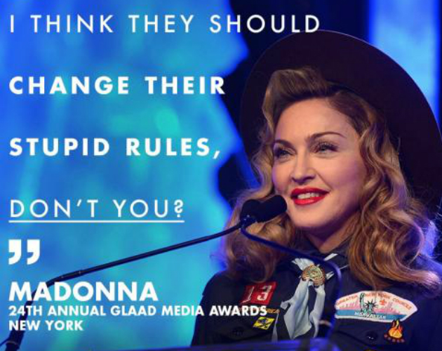 El gobernador de Texas arremete contra Madonna por su crítica a los boy scouts