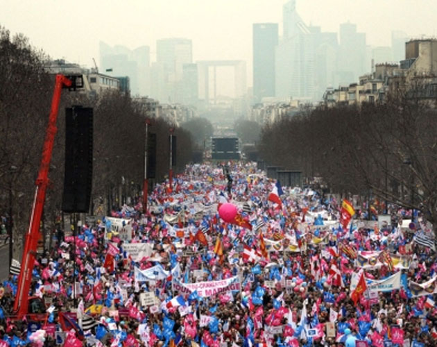 Nueva manifestación contra el matrimonio homosexual en Francia