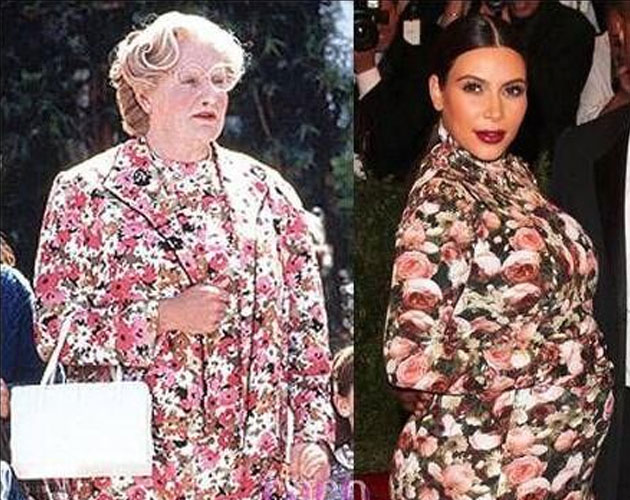Robin Williams se burla de Kim Kardashian y su vestido tapiz