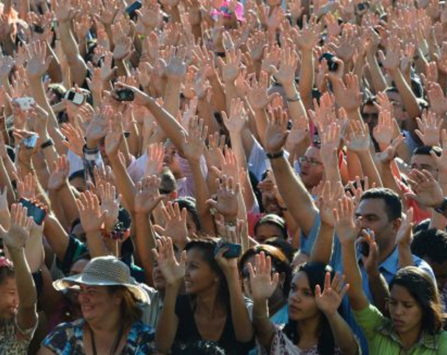 Manifestación de evangélicos en Brasil contra el matrimonio homosexual y el activismo gay