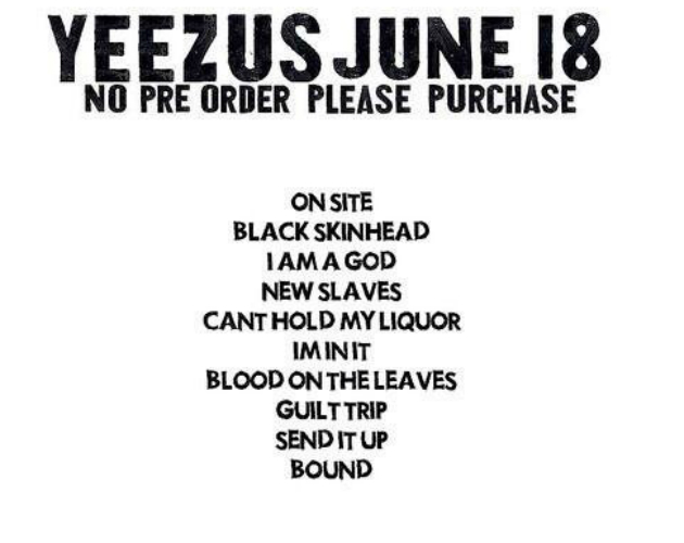 Tracklist completo de 'Yeezus', el nuevo disco de Kanye West