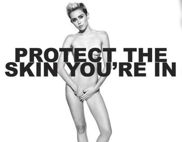 Miley Cyrus, desnuda completamente contra el cáncer
