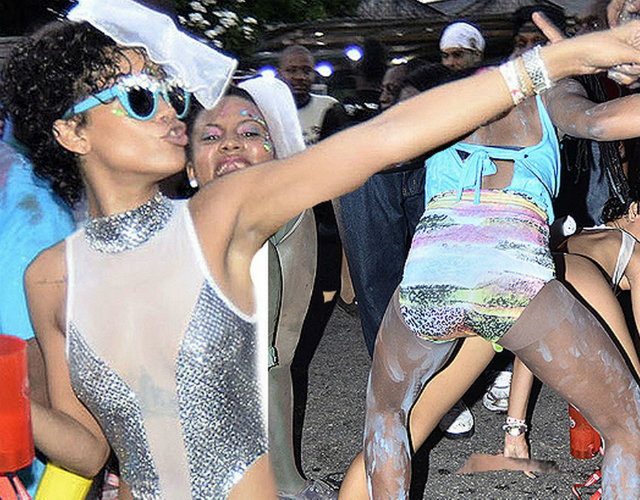 Rihanna presume de Camel Toe en el Carnaval de Barbados