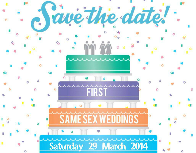 Las primeras bodas gays británicas tendrán lugar el 29 de marzo de 2014