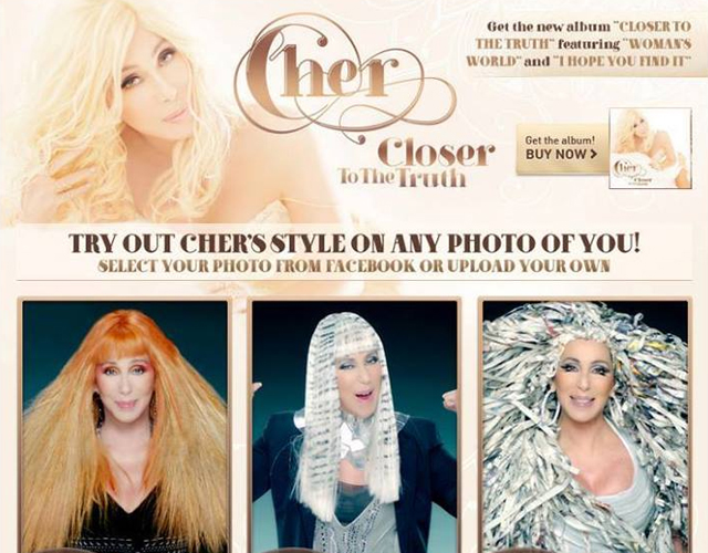 Cher lanza una app en Facebook para probarte sus pelucas