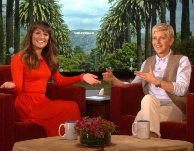 Lea Michele habla con Ellen sobre Cory Monteith