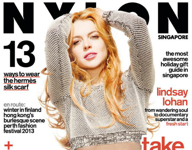 Lindsay Lohan, guapísima en la revista 'Nylon'
