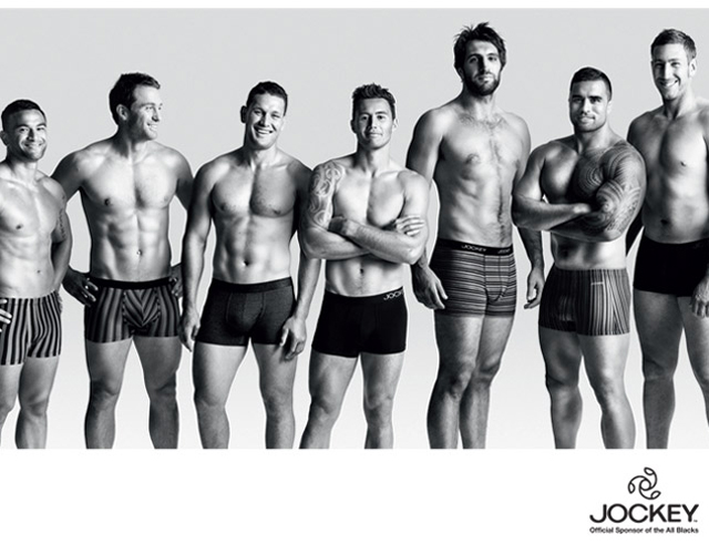 Jugadores de rugby desnudos: All Blacks, imagen de Jockey