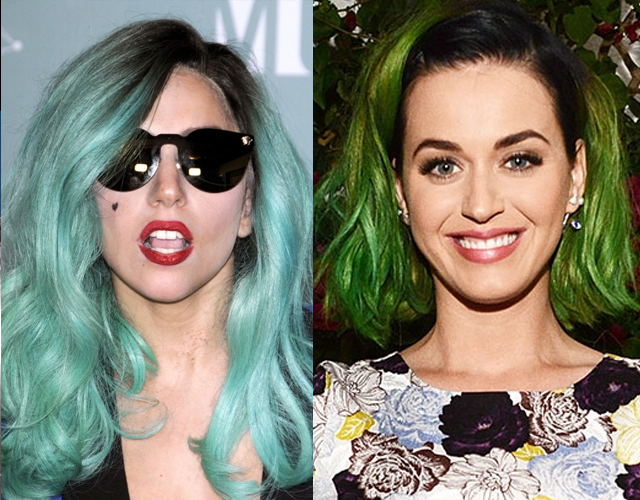 Lady Gaga contra Katy Perry "ahora se lleva el pelo verde y los caballos mecánicos"