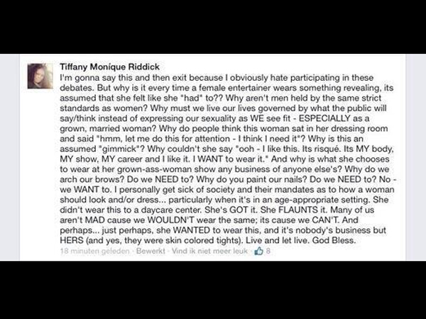 Corista Beyoncé mensaje