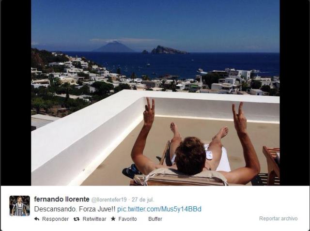 Fernando Llorente desnudo en su Twitter