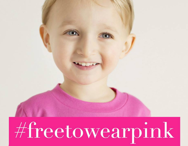 Una campaña recuerda a los chicos que pueden vestir de color rosa