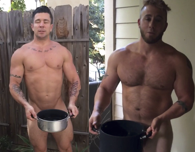 Actores porno gay desnudos en el #IceBucketChallenge