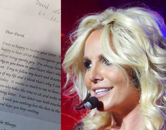 Britney Spears responde personalmente la carta de un fan gay