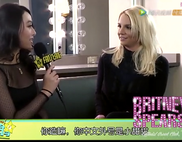 Britney Spears, entrevistada en un programa chino para promocionar 'Piece of Me'