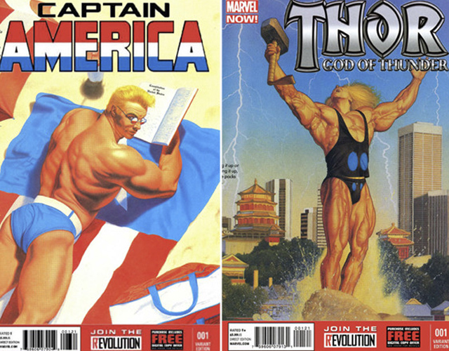 Las portadas sexy de los superhéroes del comic
