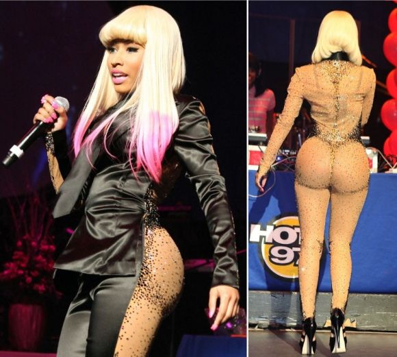Nicki Minaj se rompe el culo en concierto