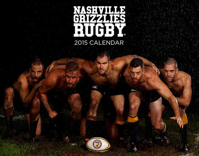 Jugadores de rugby desnudos gays: calendario 2015 de Nashville Grizzlies