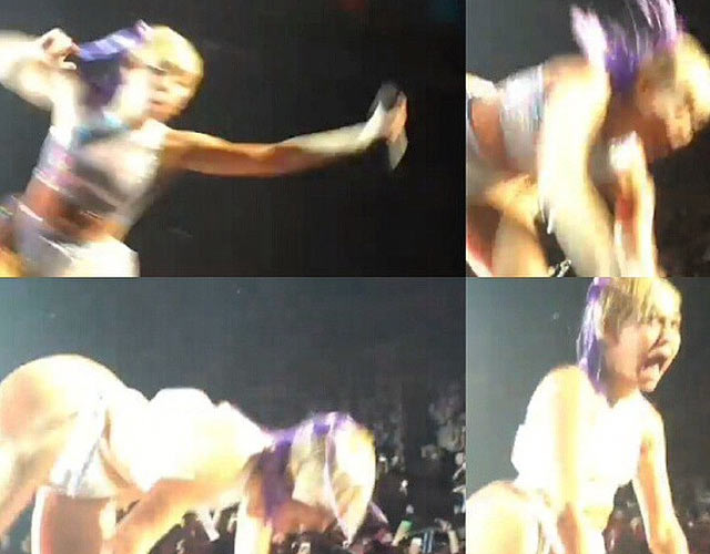 La caída de Miley Cyrus en directo en Australia