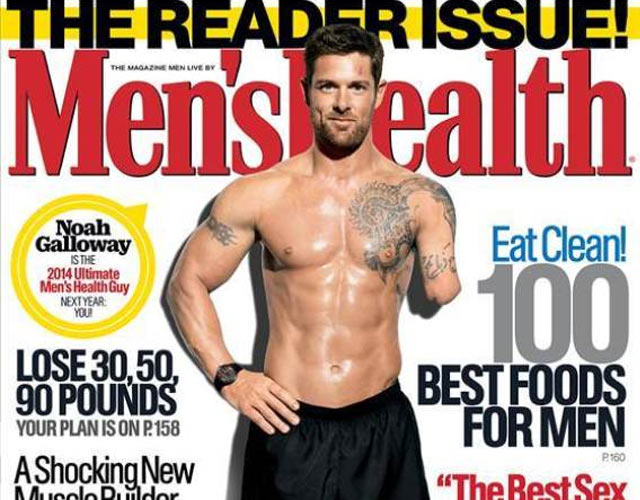 Noah Galloway, un veterano de guerra mutilado en portada de Men's Health