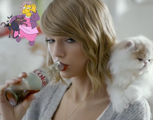 Taylor Swift, la loca de los gatos en el anuncio de Coca Cola Light