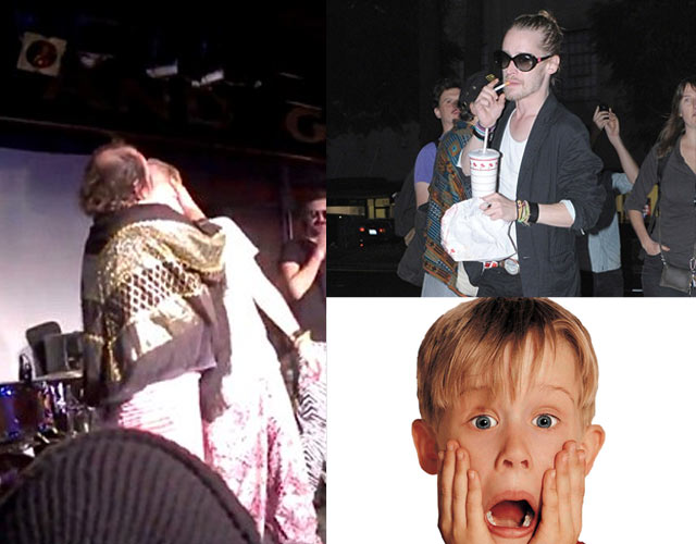 Macauly Culkin gay beso