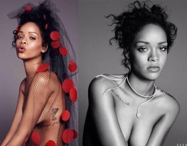 Rihanna, desnuda y estupenda en 'Elle'