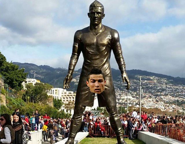 La polémica estatua con pene de Cristiano Ronaldo