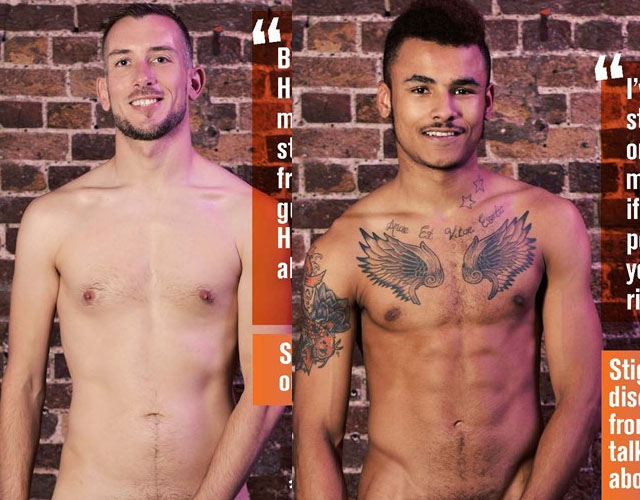 Hombres desnudos contra el estigma del VIH