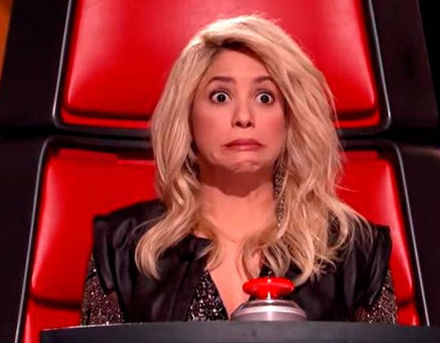 La cara de Shakira al escuchar su canción 'Loca' en 'The Voice'