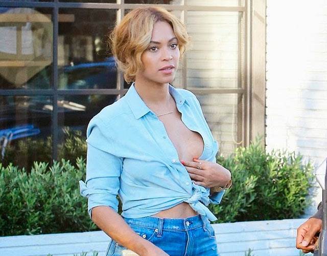 Beyoncé, sin sujetador ni estilista para bajar a comer con Jay Z