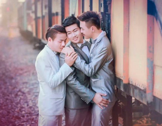 Trío gay: boda de 3 homosexuales en Tailandia