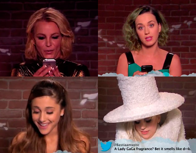 Lady Gaga, Britney, Ariana Grande o Katy Perry leyendo tuits con insultos