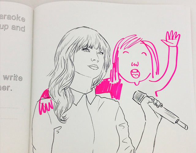 El libro para colorear a Taylor Swift