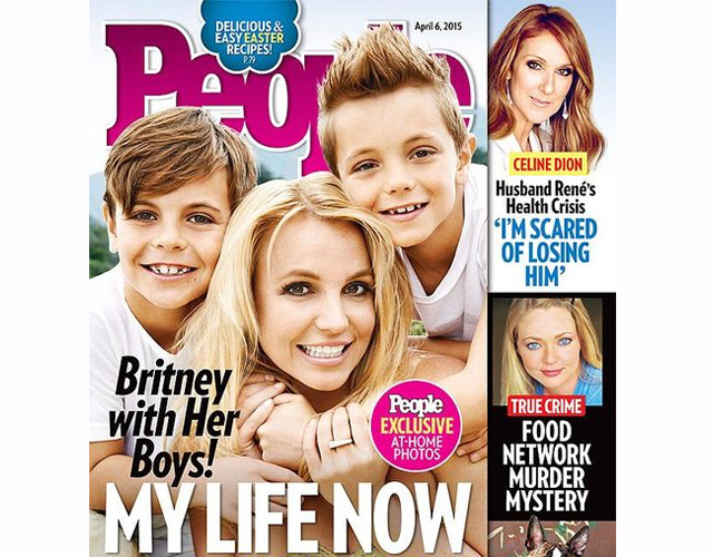 Britney Spears posa con sus hijos en la revista 'People'