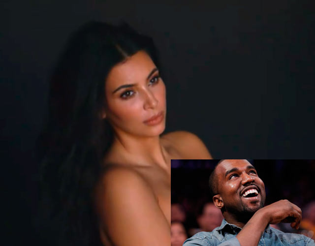 Kanye West tuitea varias fotos de su mujer Kim Kardashian desnuda