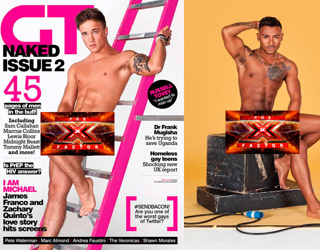 Sam Callahan y Marcus Collins desnudos en Gay Times