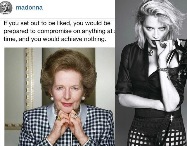 Madonna desata la polémica defendiendo a Margaret Thatcher y eliminando el post