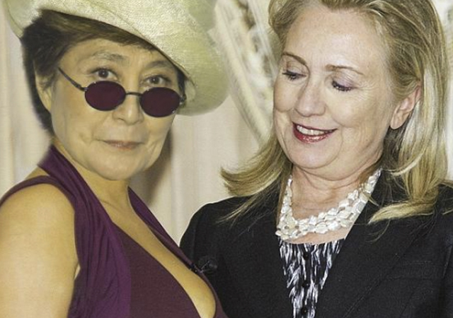 Yoko Ono confiesa una relación lésbica con Hillary Clinton