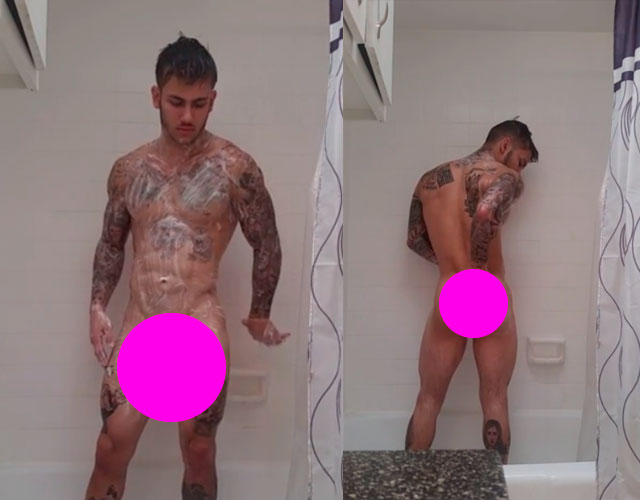 Vídeo de Michael Hoffman desnudo integral en la ducha
