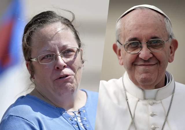 El Papa celebra la homofobia con Kim Davis
