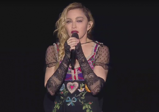 El vídeo del emocionante speech de Madonna por los atentados de París