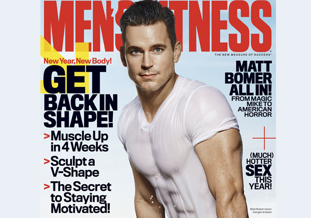 Matt Bomer, mojando en la portada de 'Men's Fitness'