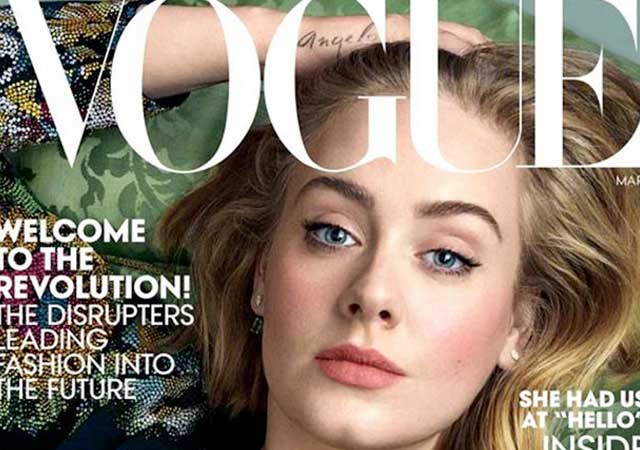Adele, sorprendente y natural en su portada de 'Vogue'