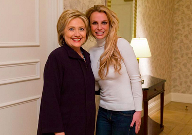 Britney Spears conoce a Hillary Clinton