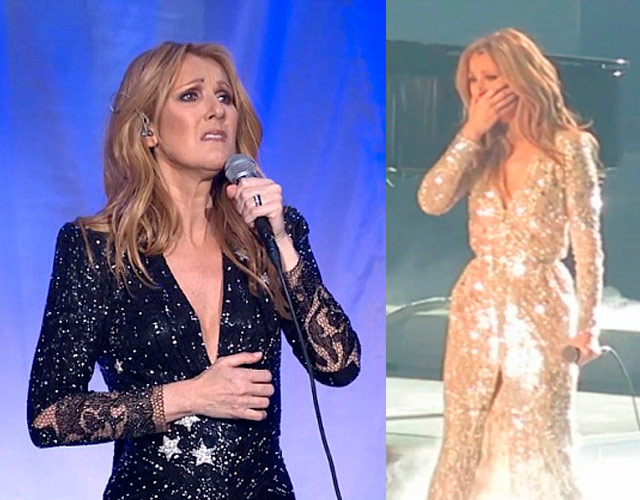 Céline Dion, llorando en su primer concierto