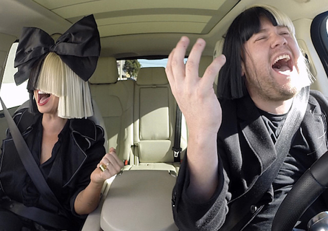 Sia se sube al Carpool Karaoke de James Corden